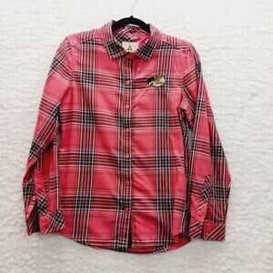 Blouse Size M Coral Plaid Bass Pro Utility Outdoors Heritage Western Preppy